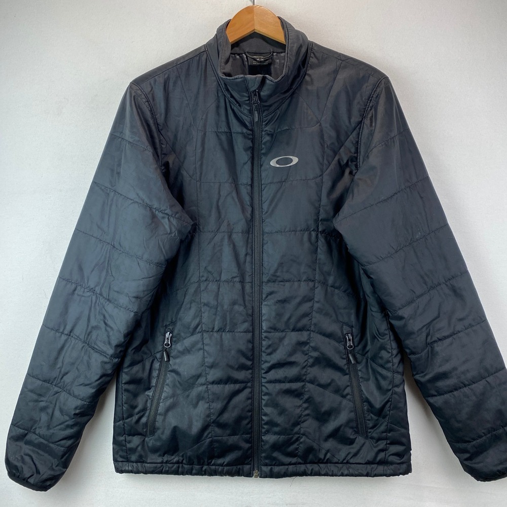 Oakley 3M Thinsulate Puffer Jacket Mens Medium Black Ripstop Insulated Zip Coat